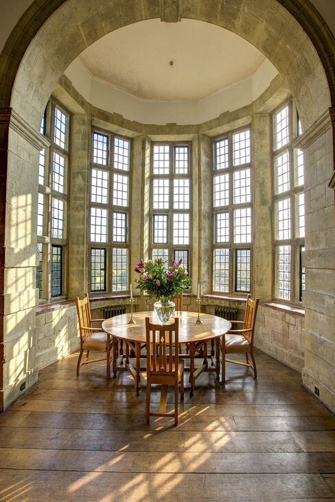 The oriel window in the drawing room.