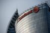 A Swedbank AB logo sits on the bank's headquarters in Riga, Latvia.