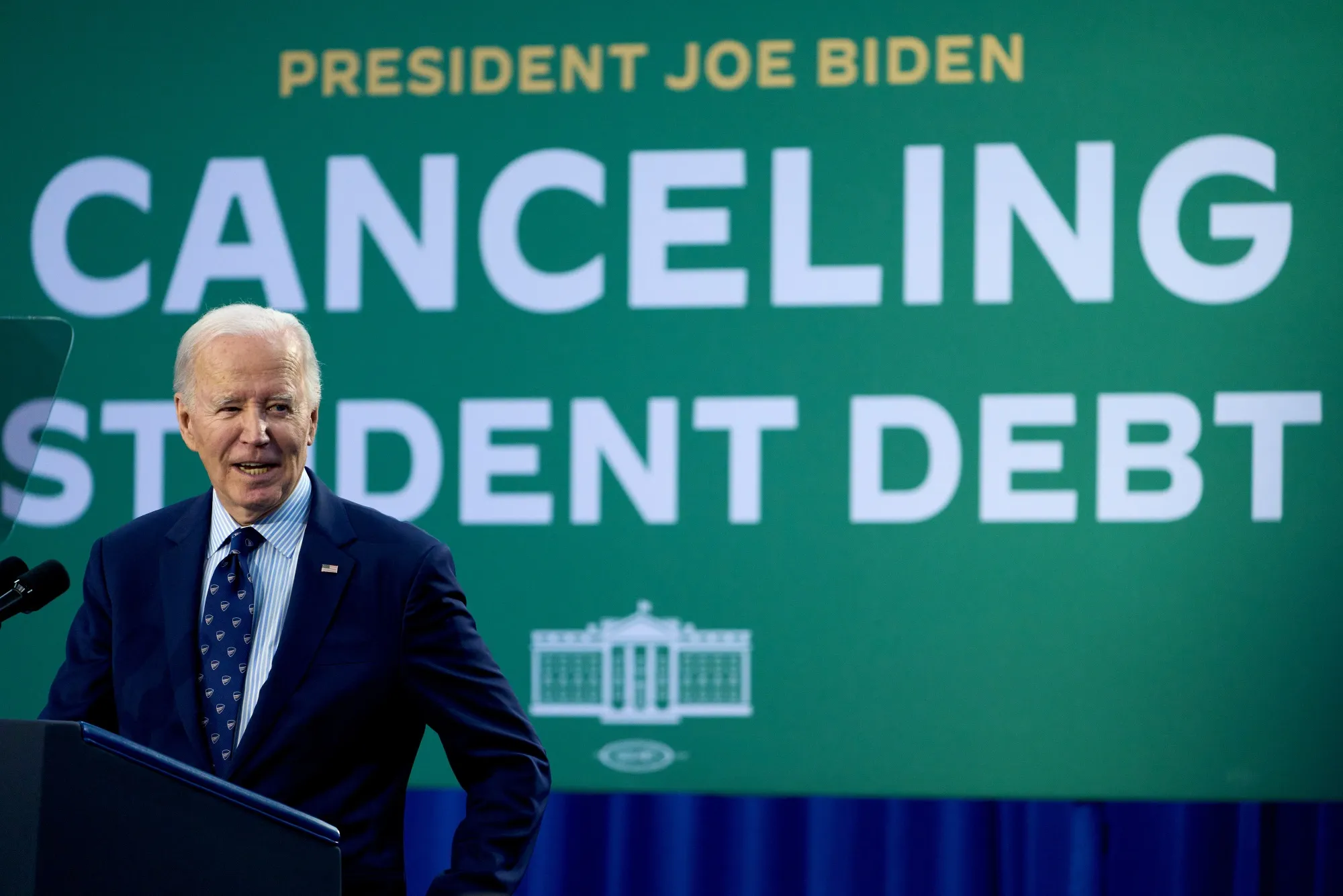 Joe Biden at an event in Madison, Wisconsin, in April 2024.