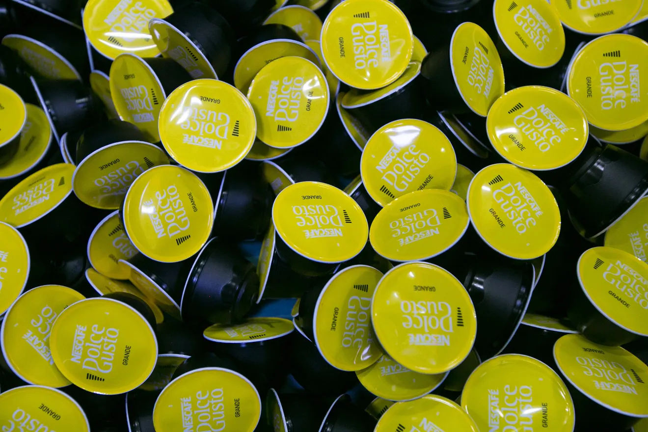 Sealed capsules of Nescafe Dolce Gusto coffee.