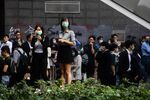 People gather during a protest in the Central district of Hong Kong, China, on Thursday, Nov. 14, 2019.