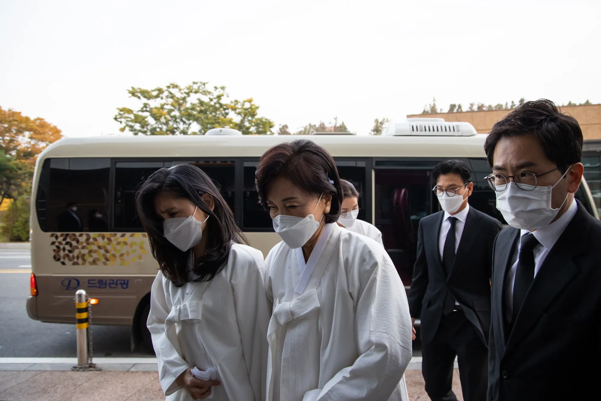 Hong Ra-hee at the funeral of Lee Kun-hee in Oct. 2020.