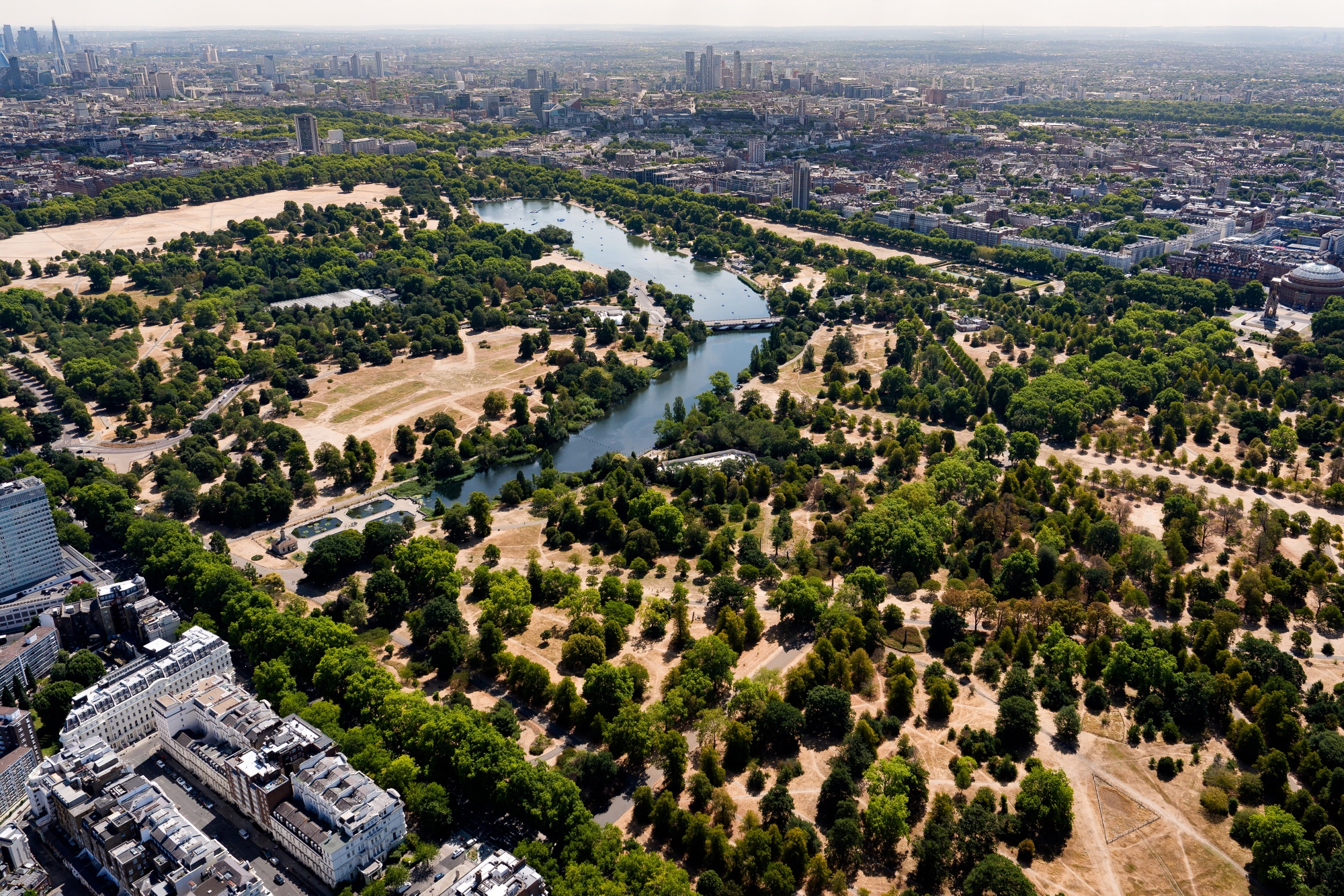 Central London during the heat wave in July.
