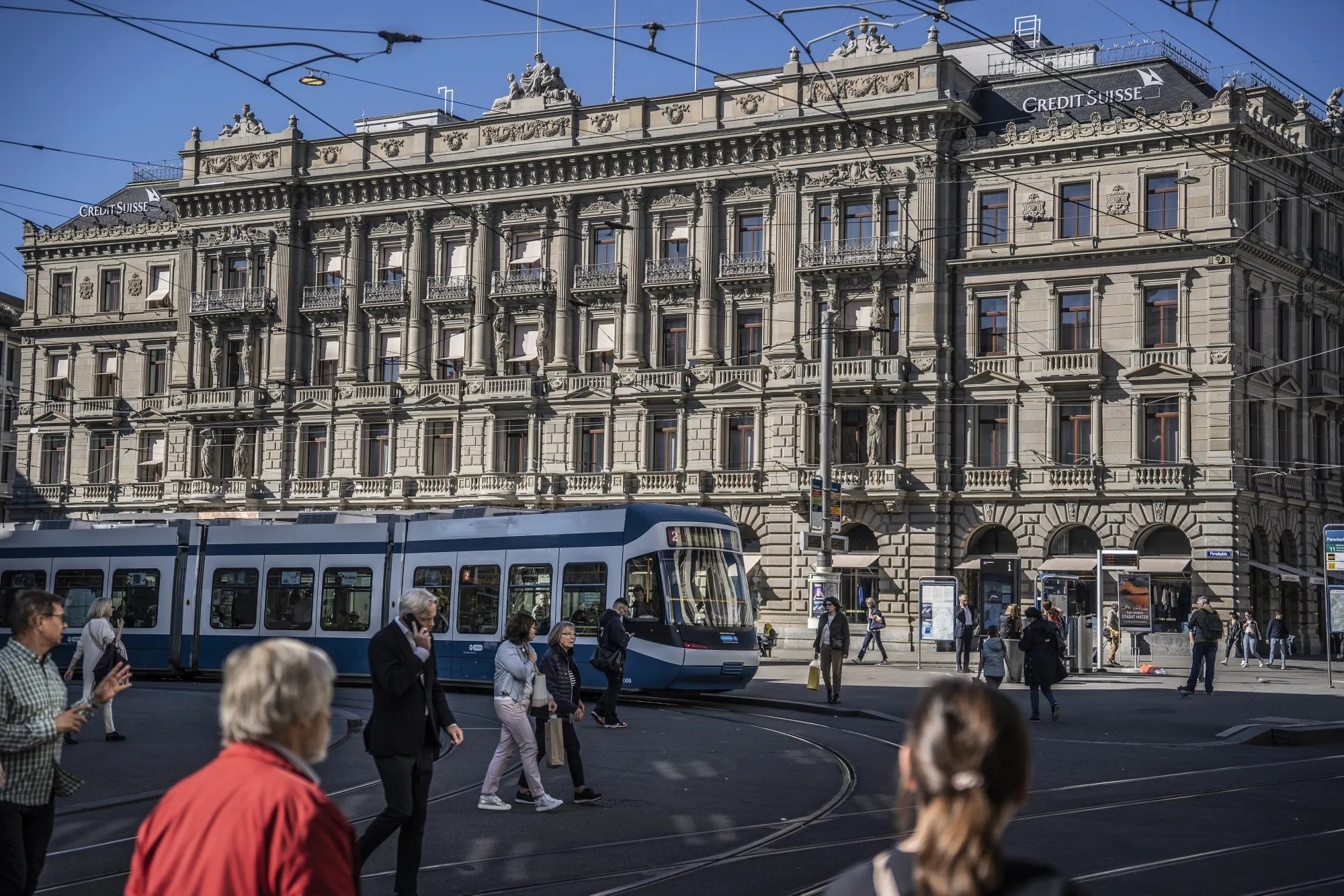 Outside the Credit Suisse Group AG headquarters in Zurich.