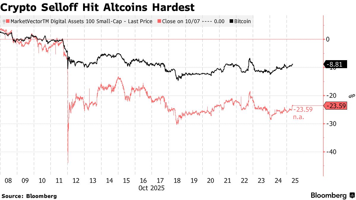 Altcoin Market Falls $800 Billion Short as Retail Traders Vanish - Bloomberg