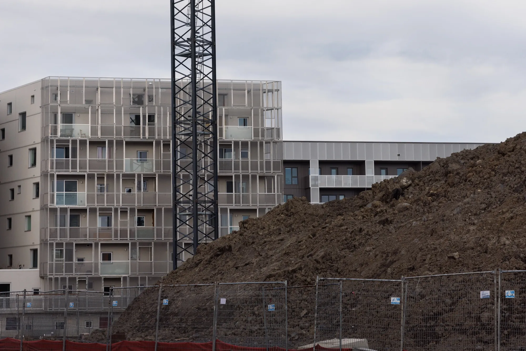 A condo development under construction in Montreal.