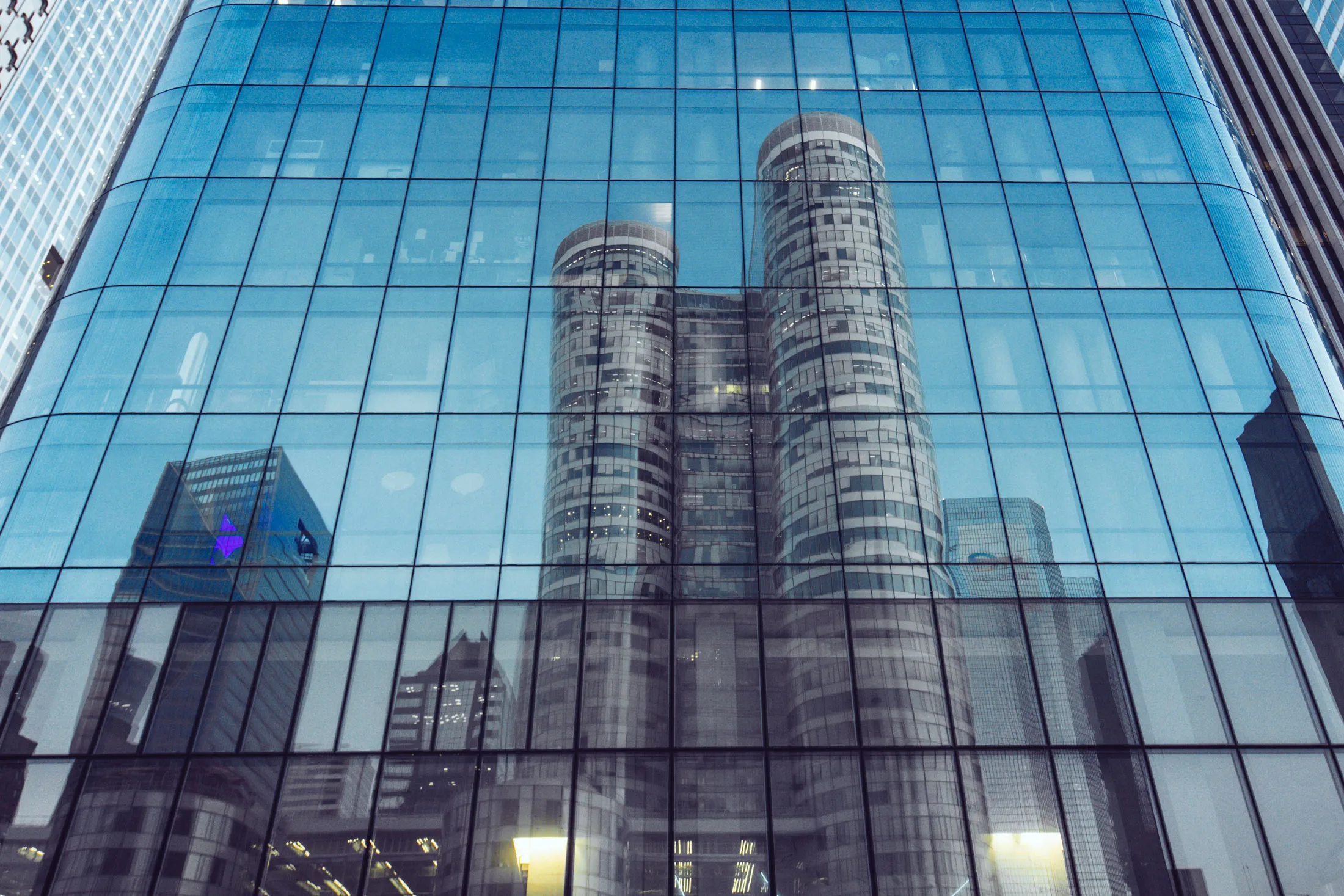 A reflection of the Opus 12 Tower in France.