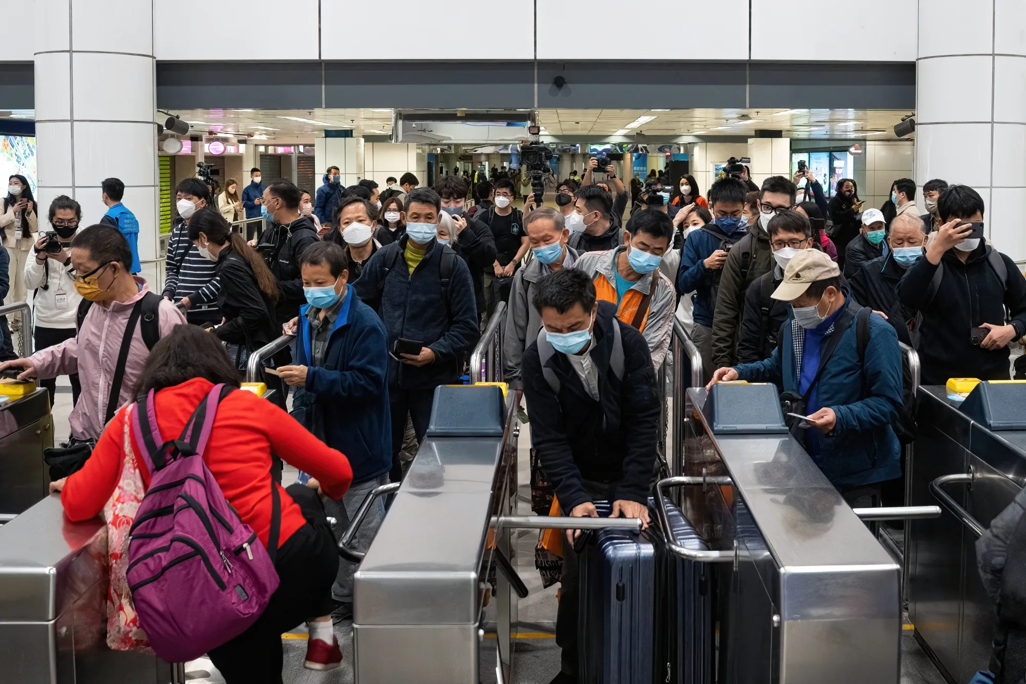 Border control area in Hong Kong: China may prove an EM&nbsp;exception, but it can only reopen from Covid once.