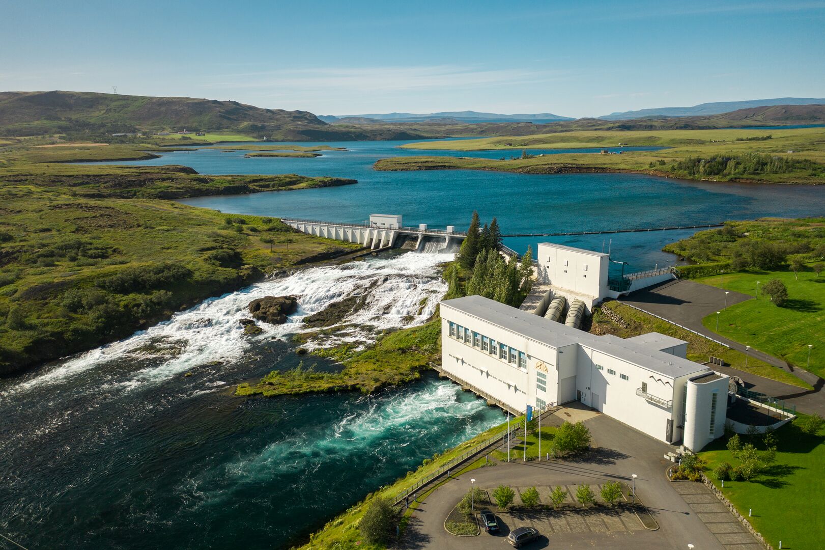 The Ljósafoss hydroelectric power plant in Iceland.