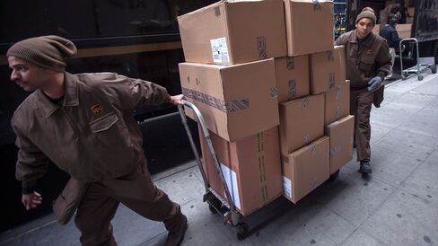 Boxes for delivery in New York.