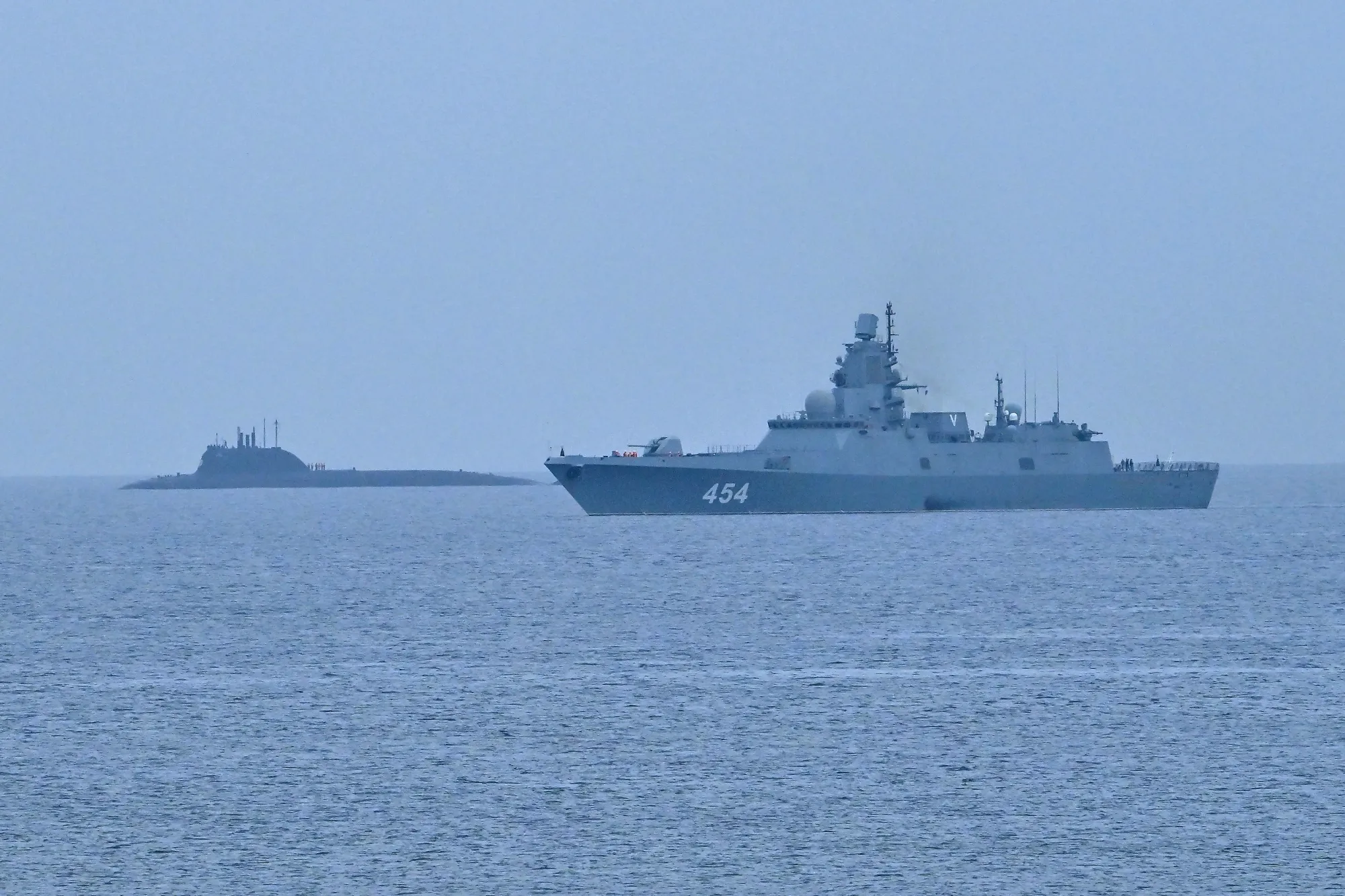 Russian naval vessels.