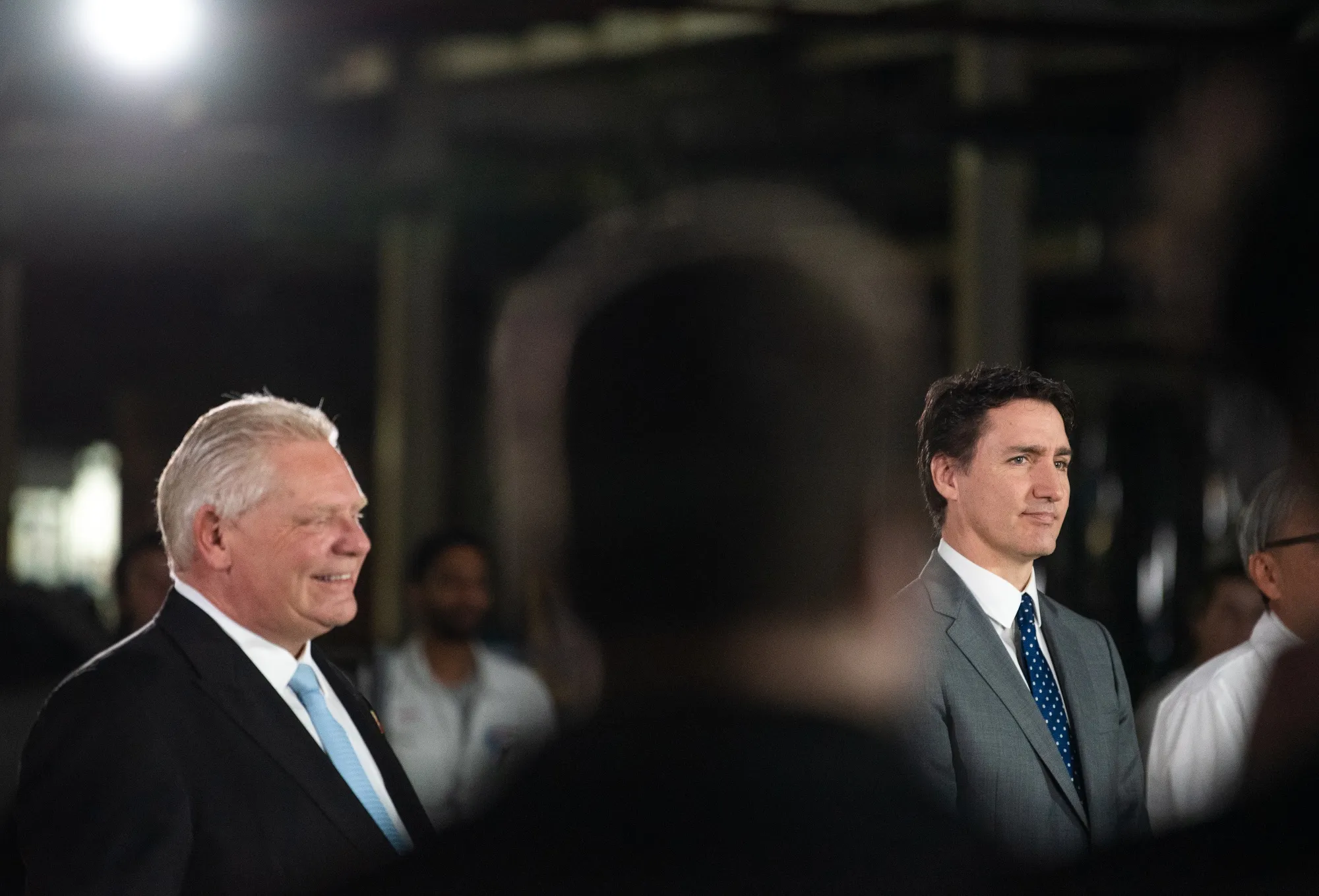 Doug Ford, Ontario's premier, left, with Canadian Prime Minister Justin Trudeau
