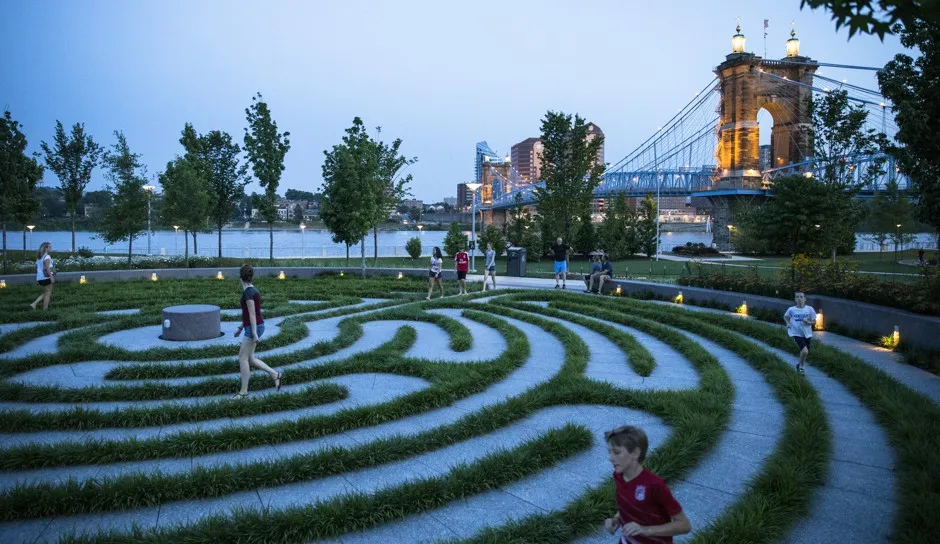 Like many smaller American cities, downtown Cincinnati has many new offerings for entertainment and civic space, but it doesn't have a private sector to match.