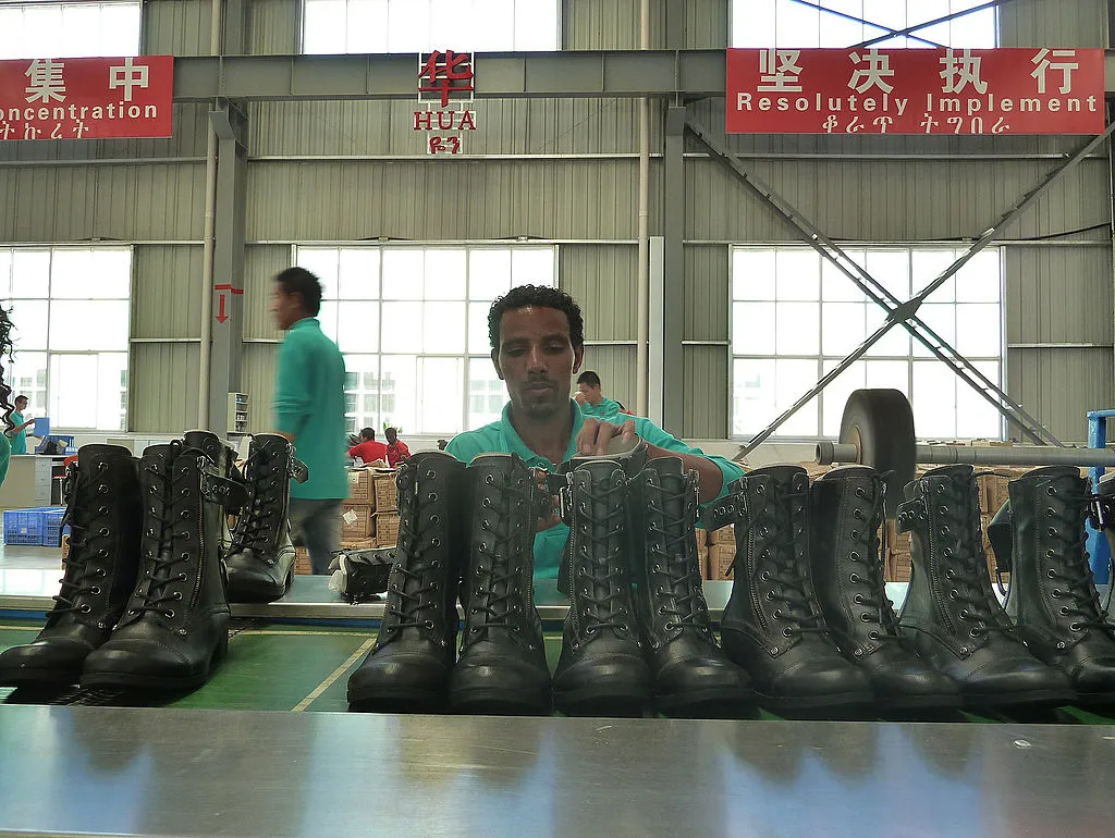 A Chinese factory in Ethiopia.