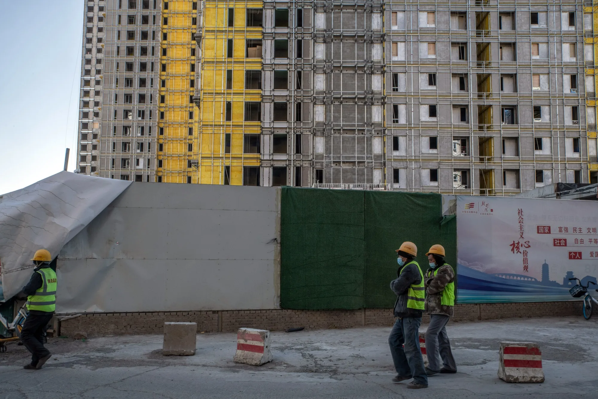 Residential buildings under construction&nbsp;in Beijing.