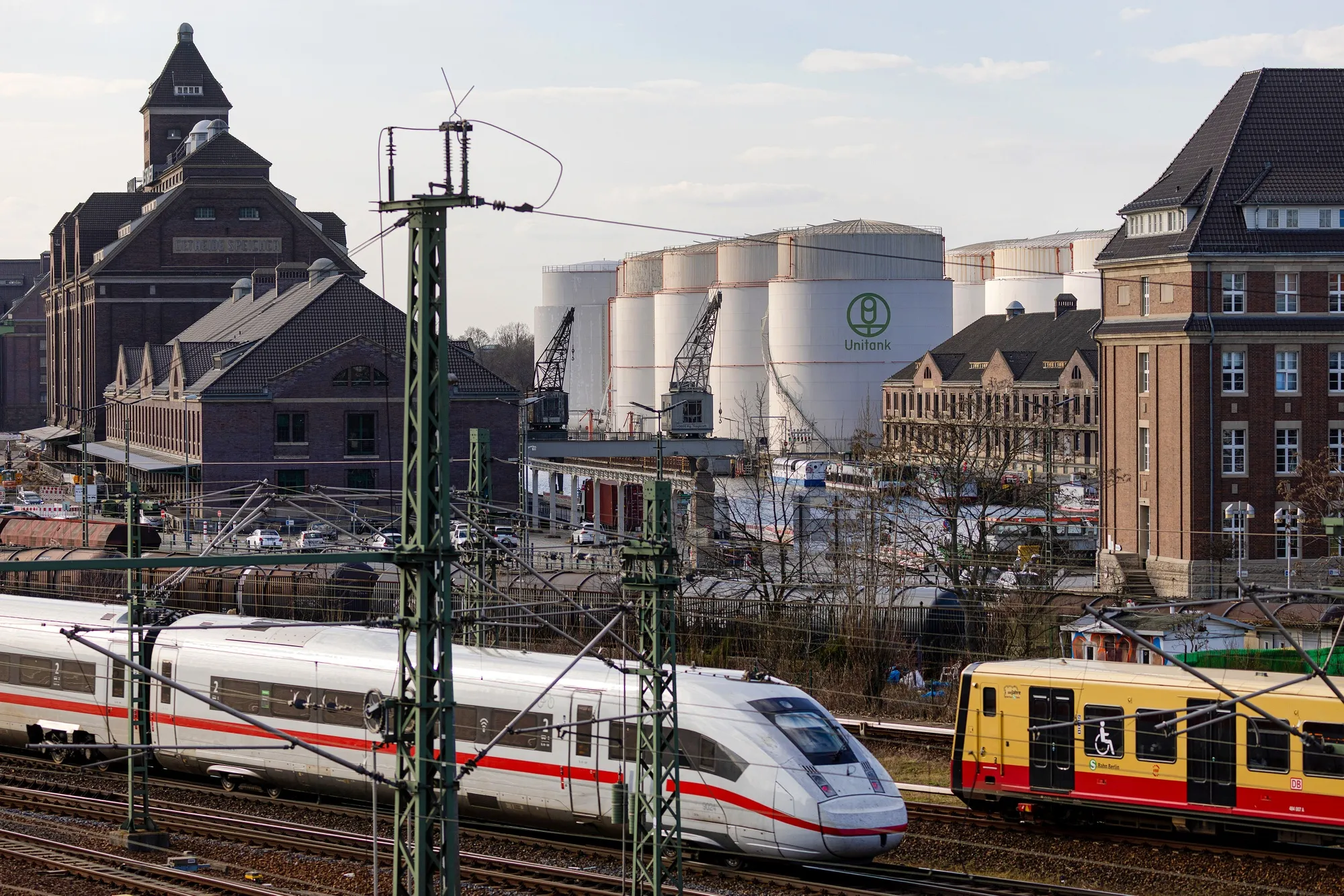 The Unitank oil storage depot at the Behala Westhafen port in Berlin, on March 12.