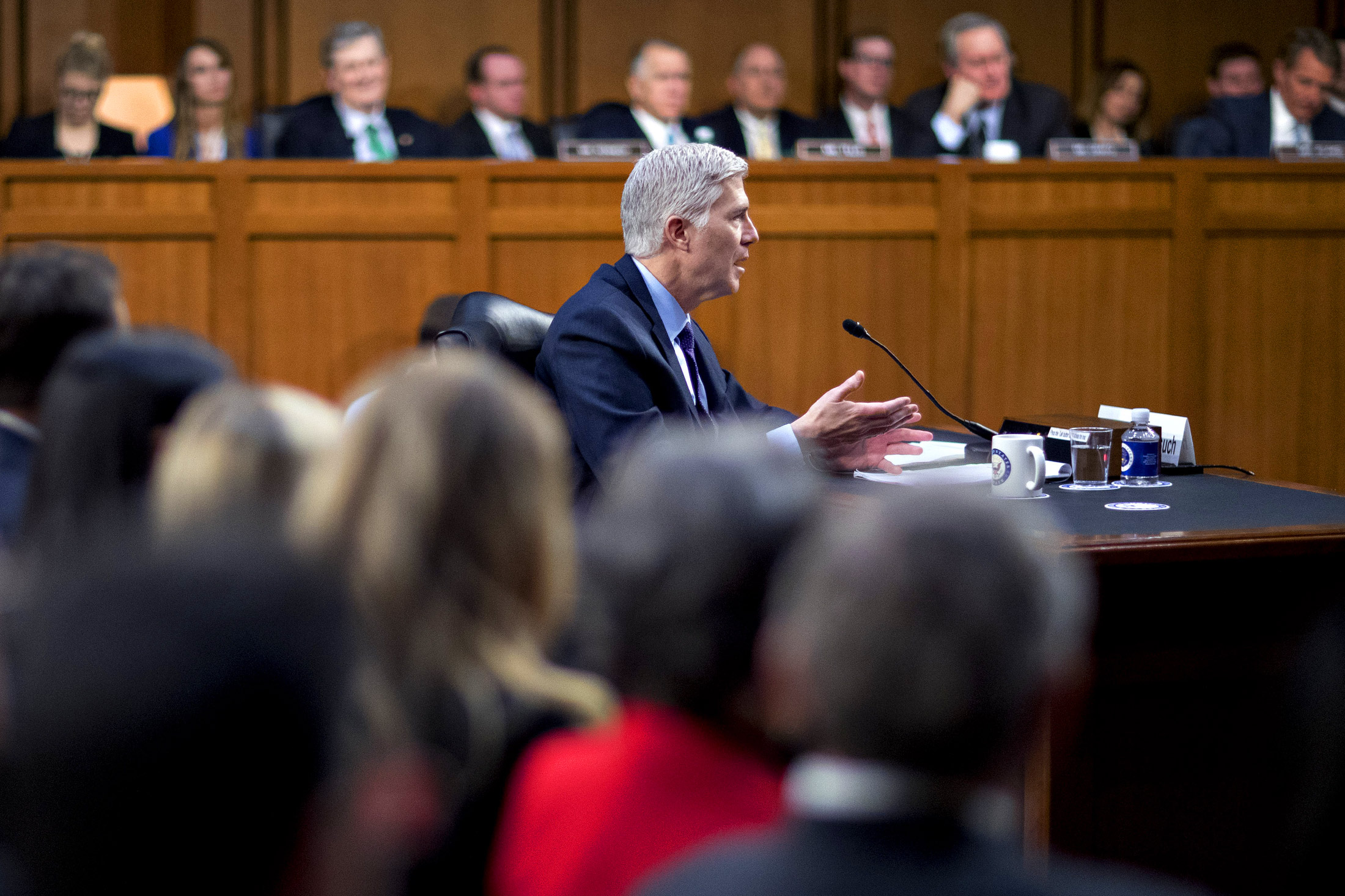 Gorsuch speaks during his confirmation hearing in Washington, D.C., on March 21, 2017.
