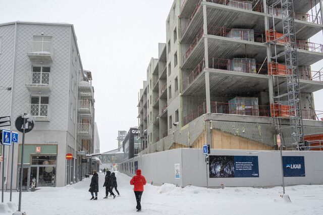 Construction in the town of Kiruna
