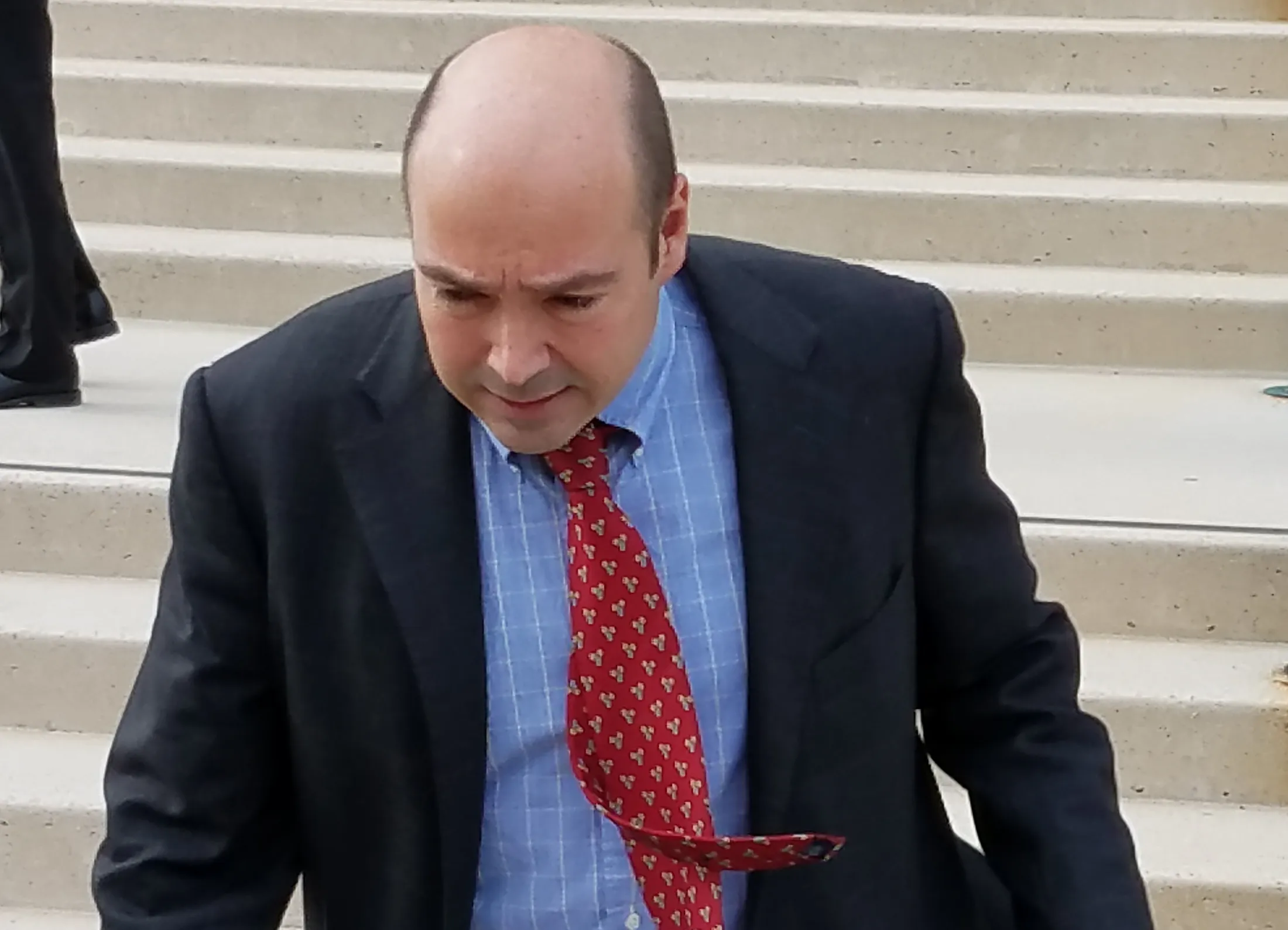 Michael Scronic outside court on Thursday, March 15, 2018.