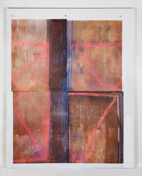 A work by Baptiste Caccia, "Croix sur Panneau N°7," 2015.