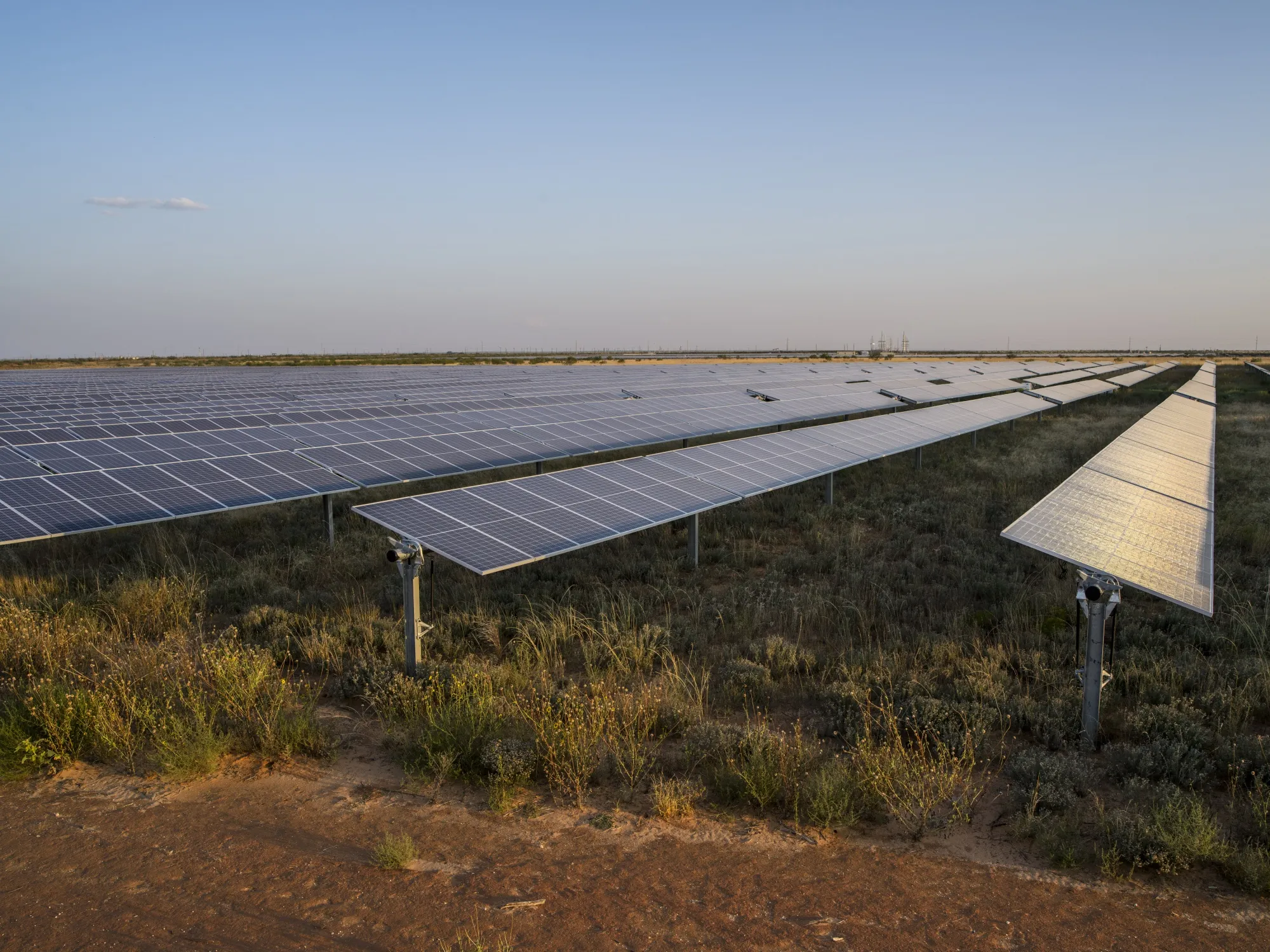 The Duke Energy solar project in Andrews County, Texas.