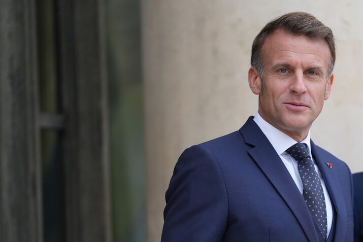 French President Emmanuel Macron at Elysee Palace