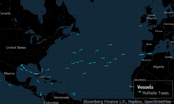 European Gas Plunges as Recent Rally Lures Flotilla of U.S. LNG