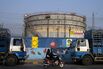 A storage tank at a refinery in Mumbai.