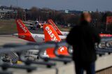 EasyJet passenger aircraft in Berlin.