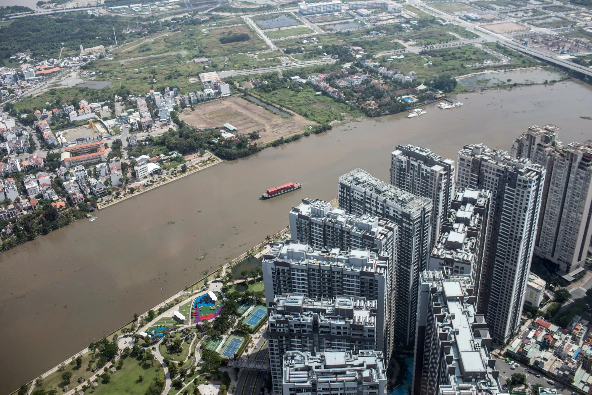 The Saigon River in Ho Chi Minh City.