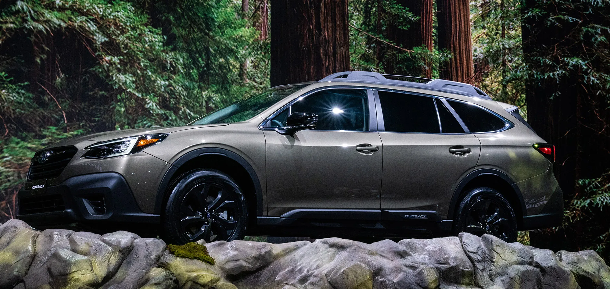 A Subaru Outback is displayed during the 2019 New York International Auto Show in New York on April 17, 2019.