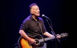 Bruce Springsteen performs during “Springsteen on Broadway”&nbsp;at the St. James Theatre in New York.