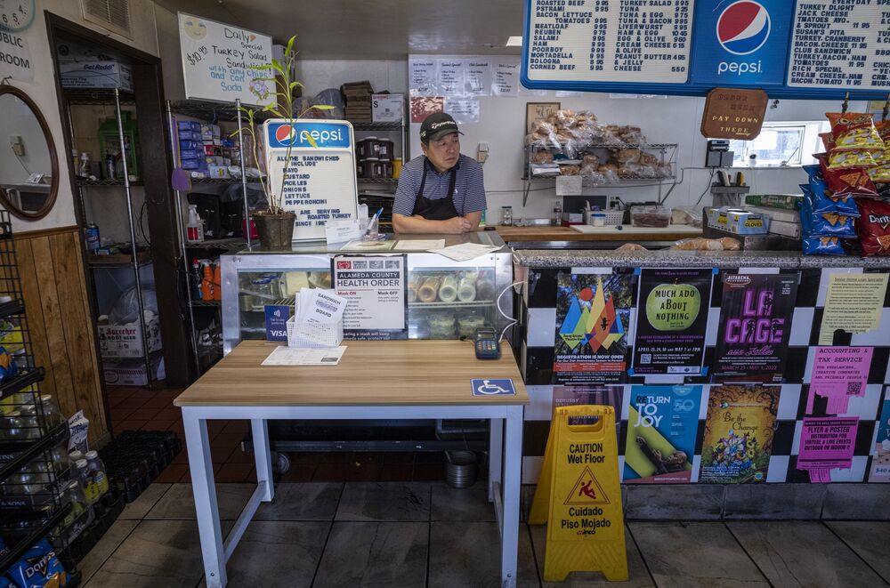 Michael Lee, owner of Sandwich Board in Alameda, California. Lee added a table to the counter after being named in a disability lawsuit that was later dismissed. 