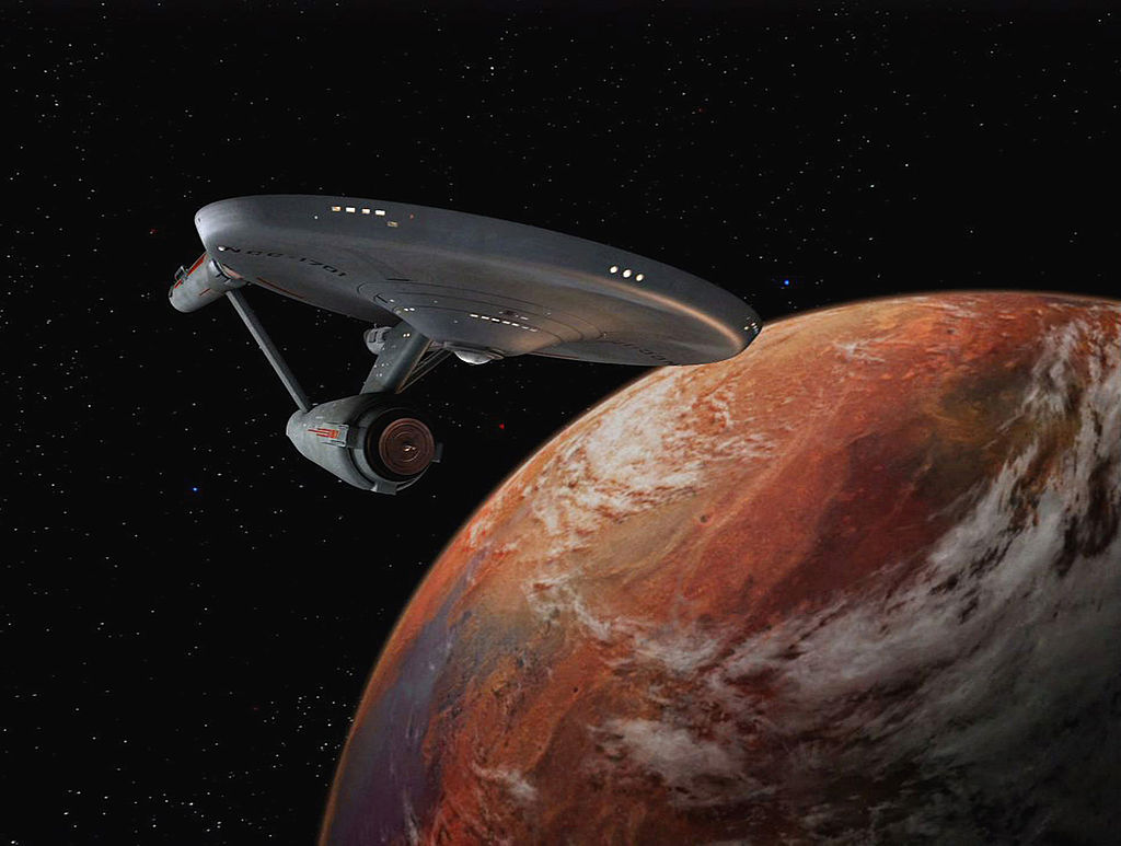 The Starship Enterprise from Star Trek.