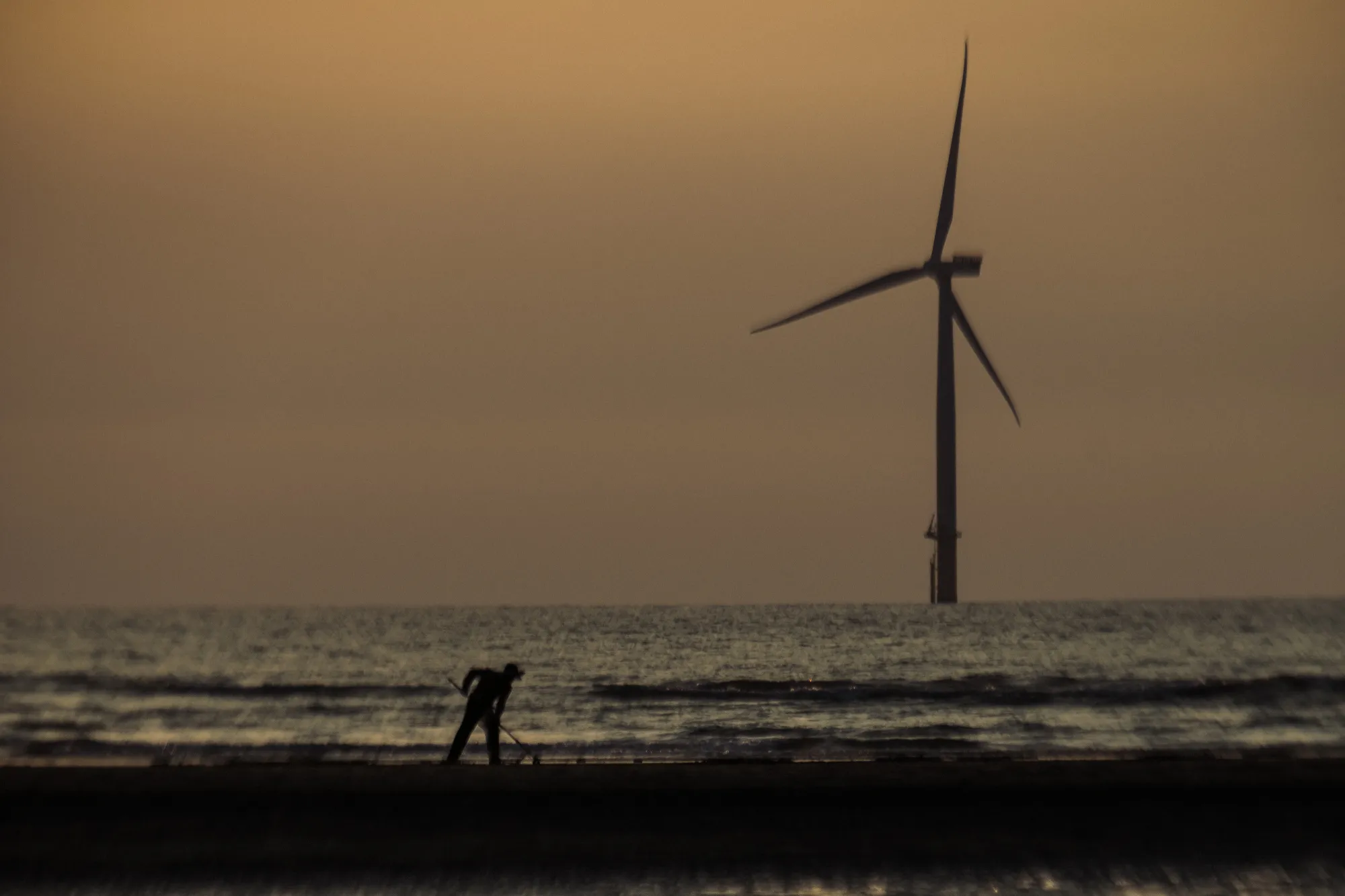 An offshore wind turbine in Taiwan.