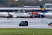 Police monitor a vehicle near a Turkish airlines aircraft at Hamburg airport on Nov. 5.