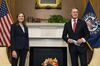 Sen. David Perdue meets with U.S. Supreme Court nominee Amy Coney Barrett at the U.S. Capitol on Sept. 30.