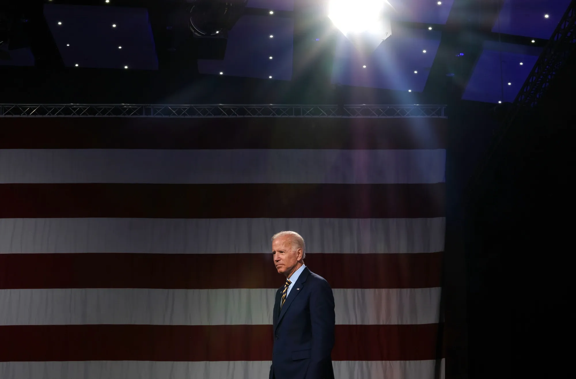 Joe Biden pauses during the Everytown for Gun Safety Presidential Gun Sense Forum.