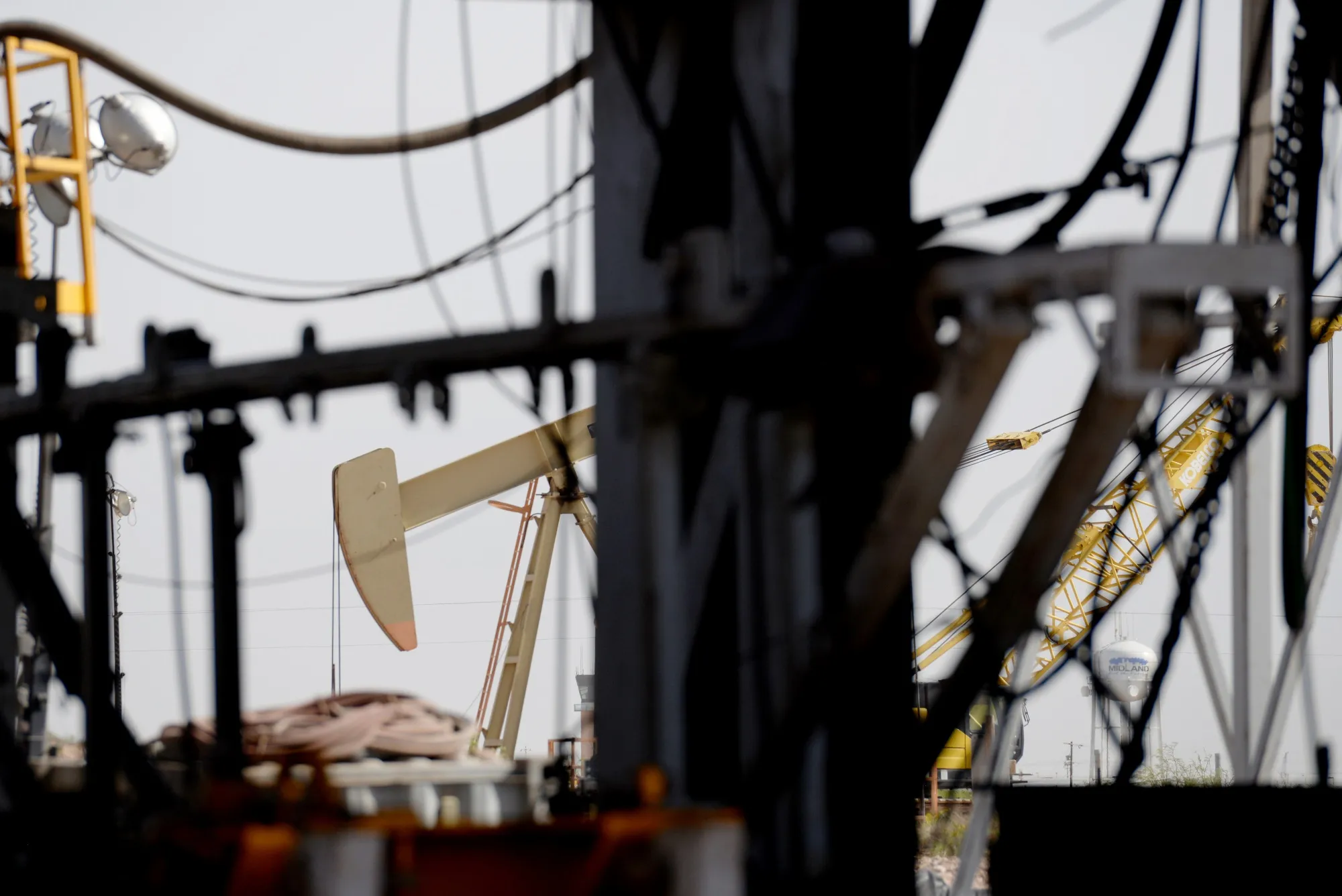 A Diamondback Energy oil rig in Midland, Texas.