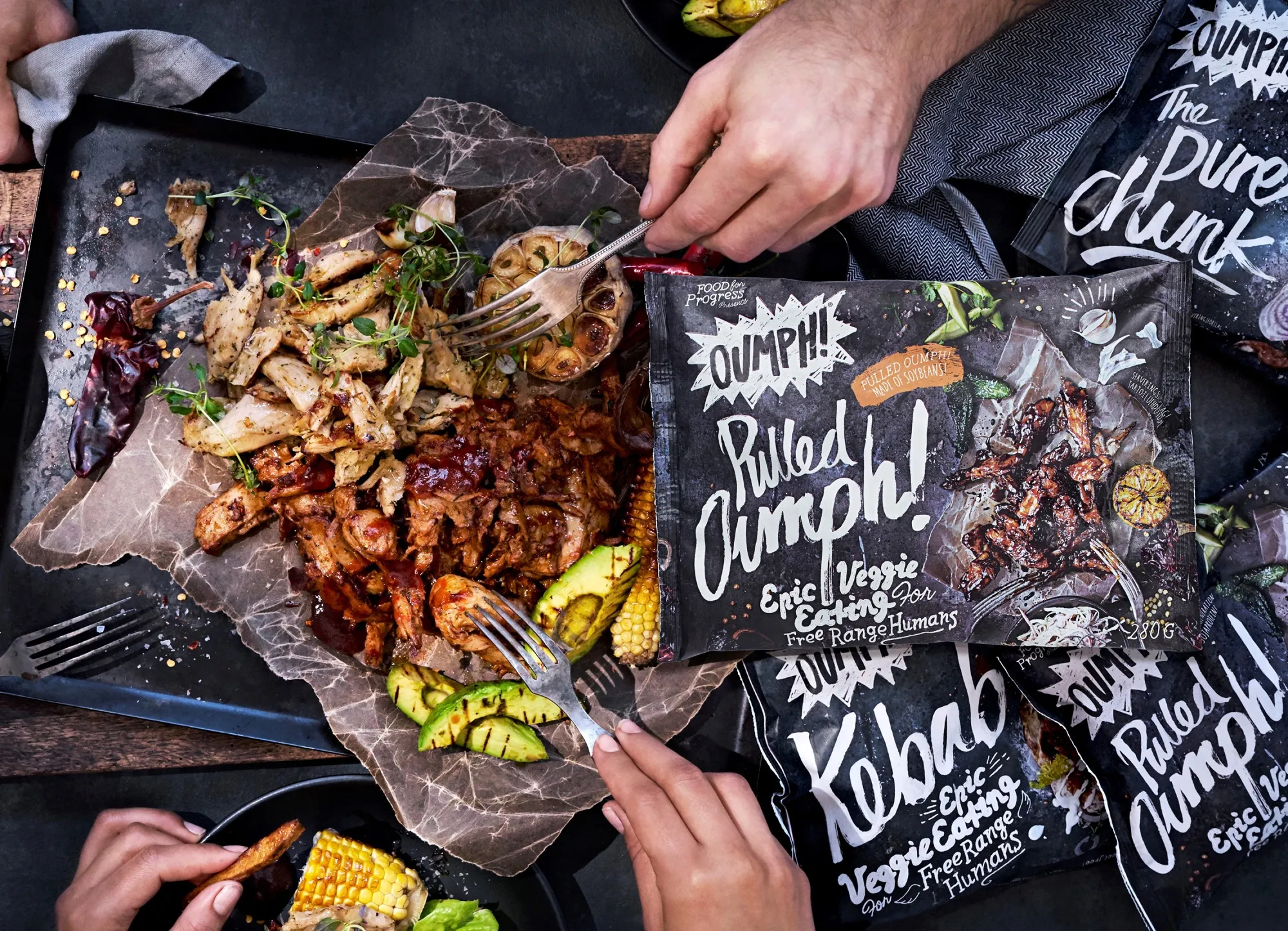 Livekindly Collective’s Oumph! plant-based meat products.