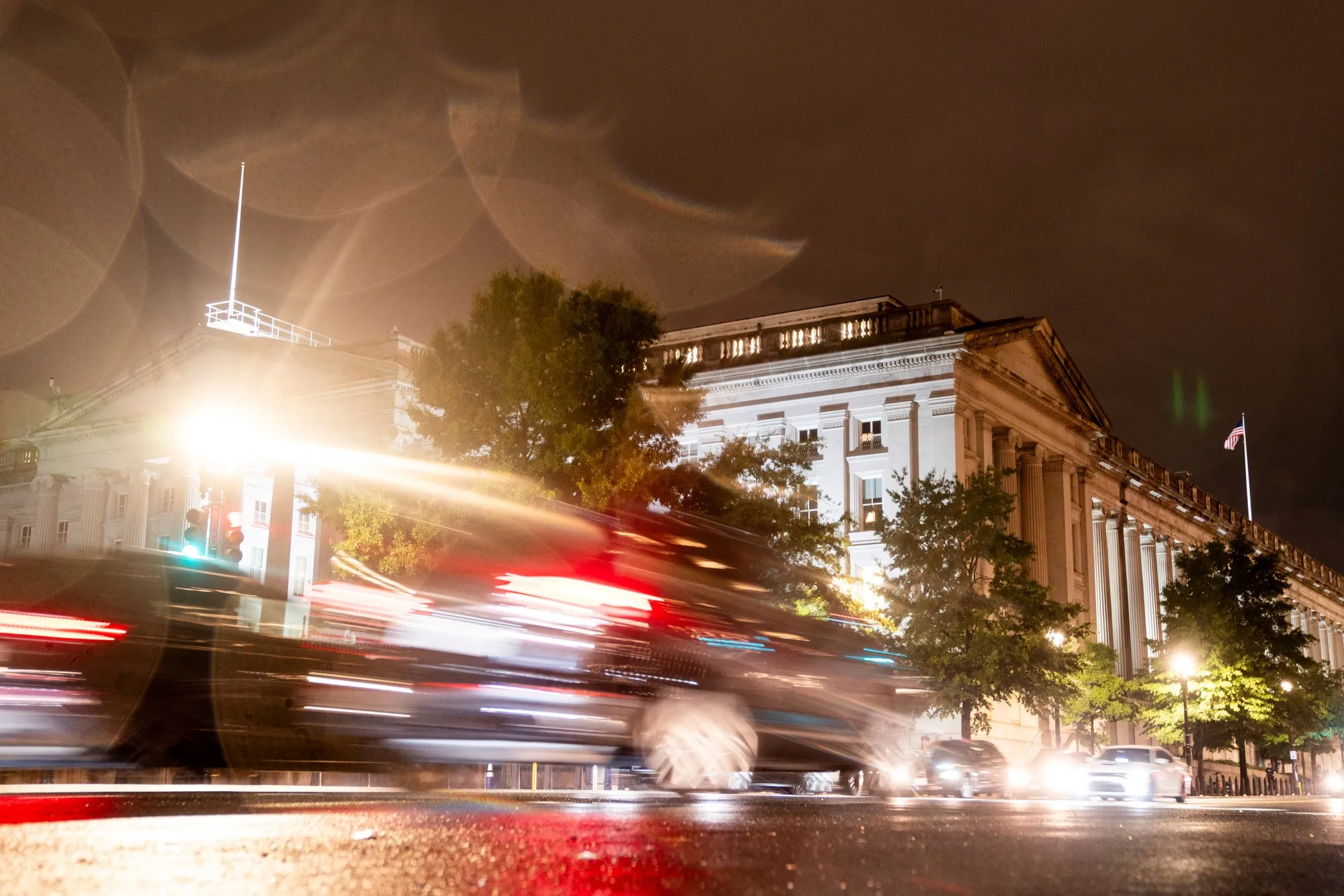 The US Treasury building in Washington.