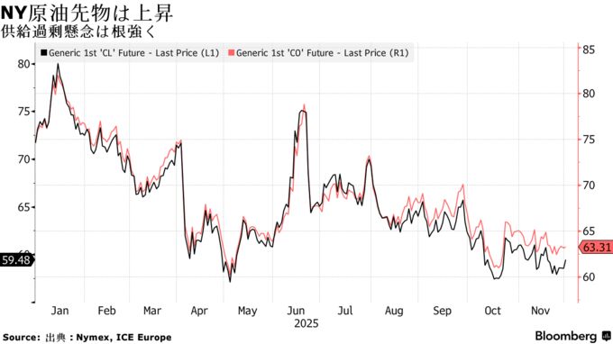 NY原油先物は上昇 | 供給過剰懸念は根強く