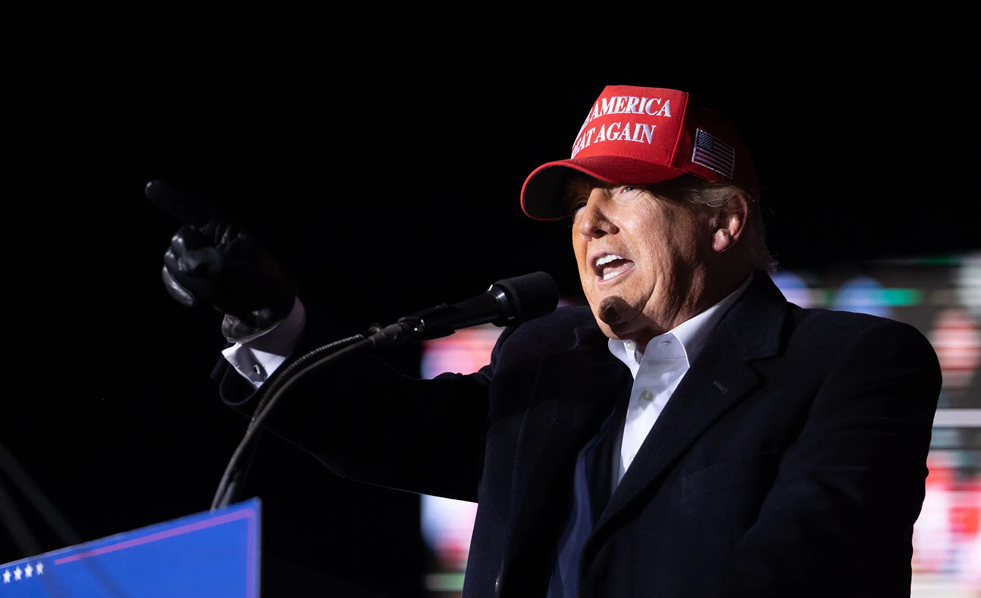 Donald Trump speaks to the crowd during a rally&nbsp;in Florence, South Carolina on March 12.&nbsp;