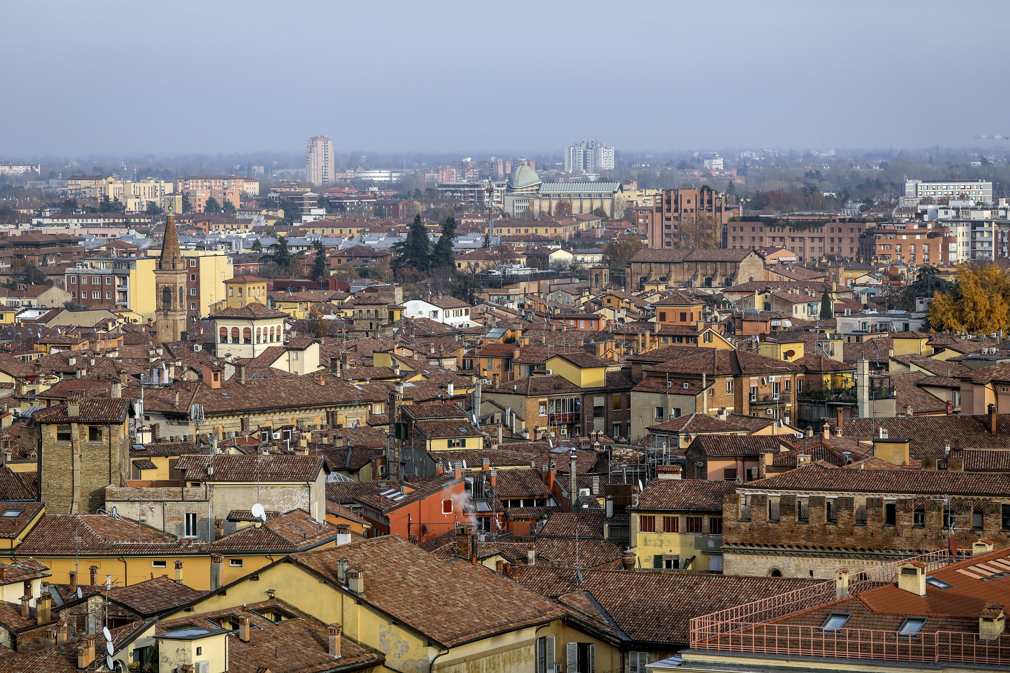 The skyline of Bologna from San Petronio terrace on&nbsp;Nov. 26.