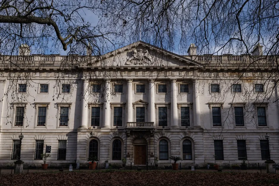 The proposed site for a new Chinese Embassy, Royal Mint Court, in London on Jan. 17.&nbsp;