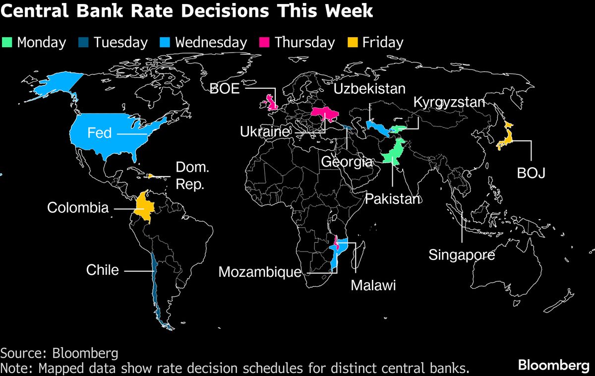 bloomberg.com - Craig Stirling - Oil Near $100 Puts Fed and Peers in Interest-Rate Spotlight