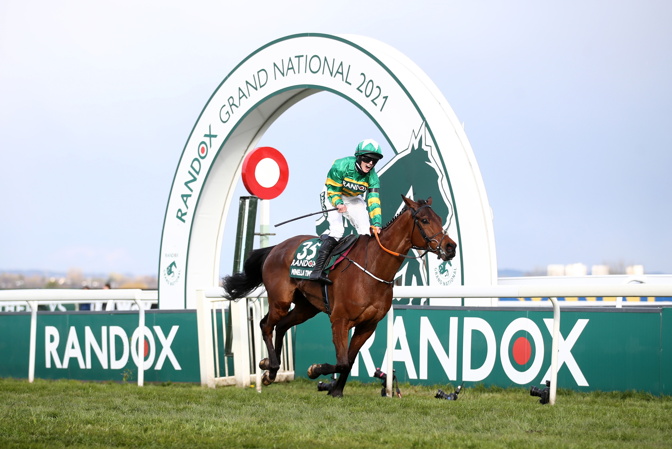 Minella Times ridden by Rachael Blackmore wins the Randox Grand National Handicap Chase on Grand National Day in Liverpool, England on April 10.