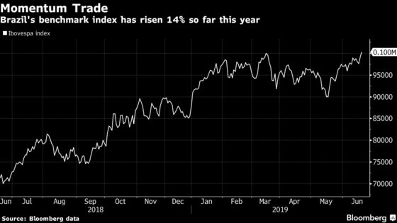 Brazil Stocks Close at a Record High