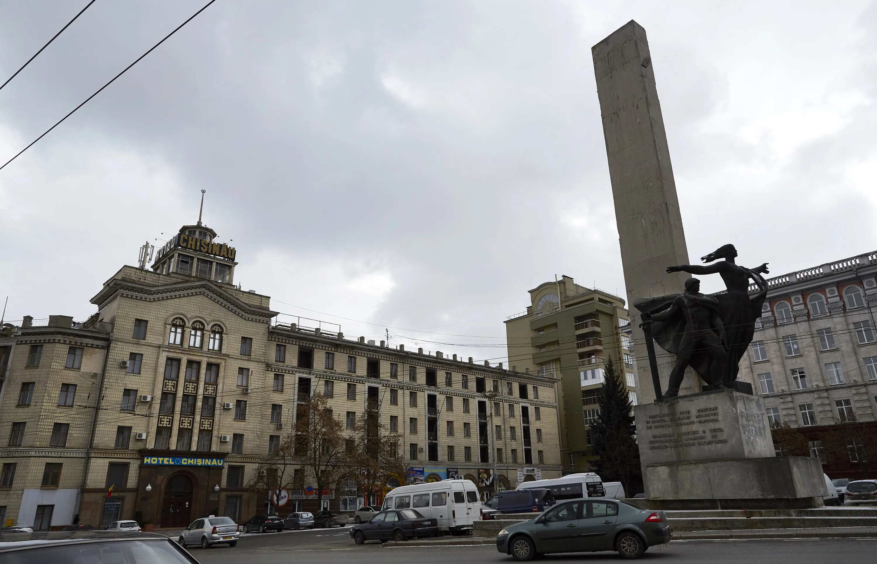 A monument stands in Chisinau, Moldova.&nbsp;