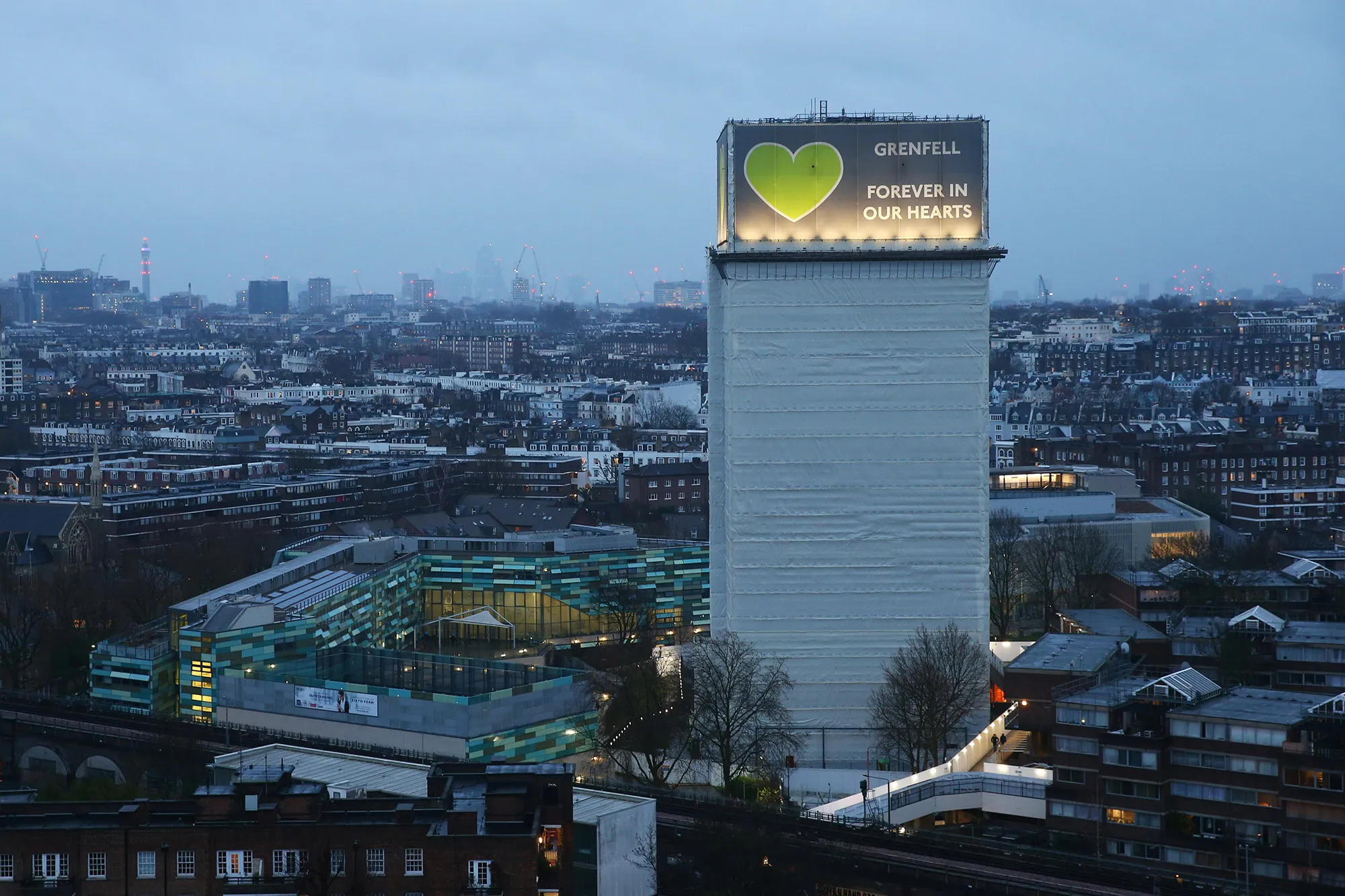 Tributes to victims of the Grenfell Tower fire.